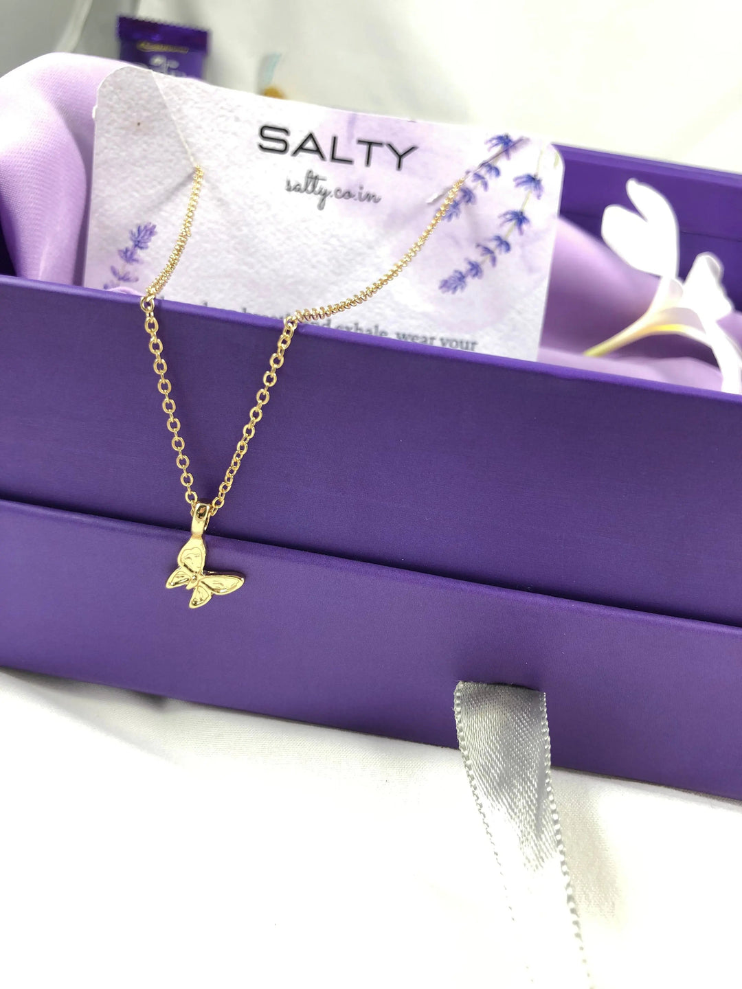 Butterfly Charm Necklace - Gold - Salty Accessories