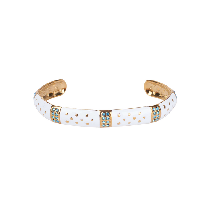 Opulent Gold Cuff Accents Bracelet