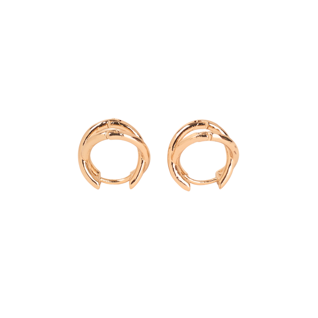Timeless Cross Gold Hoop Earrings - Salty Accessories