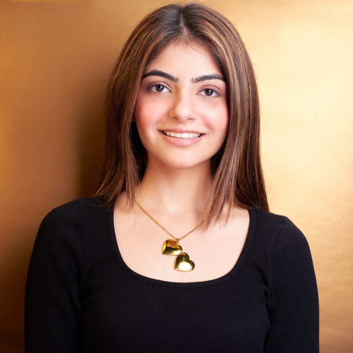 Luxe Gold Heart Pendant Necklace