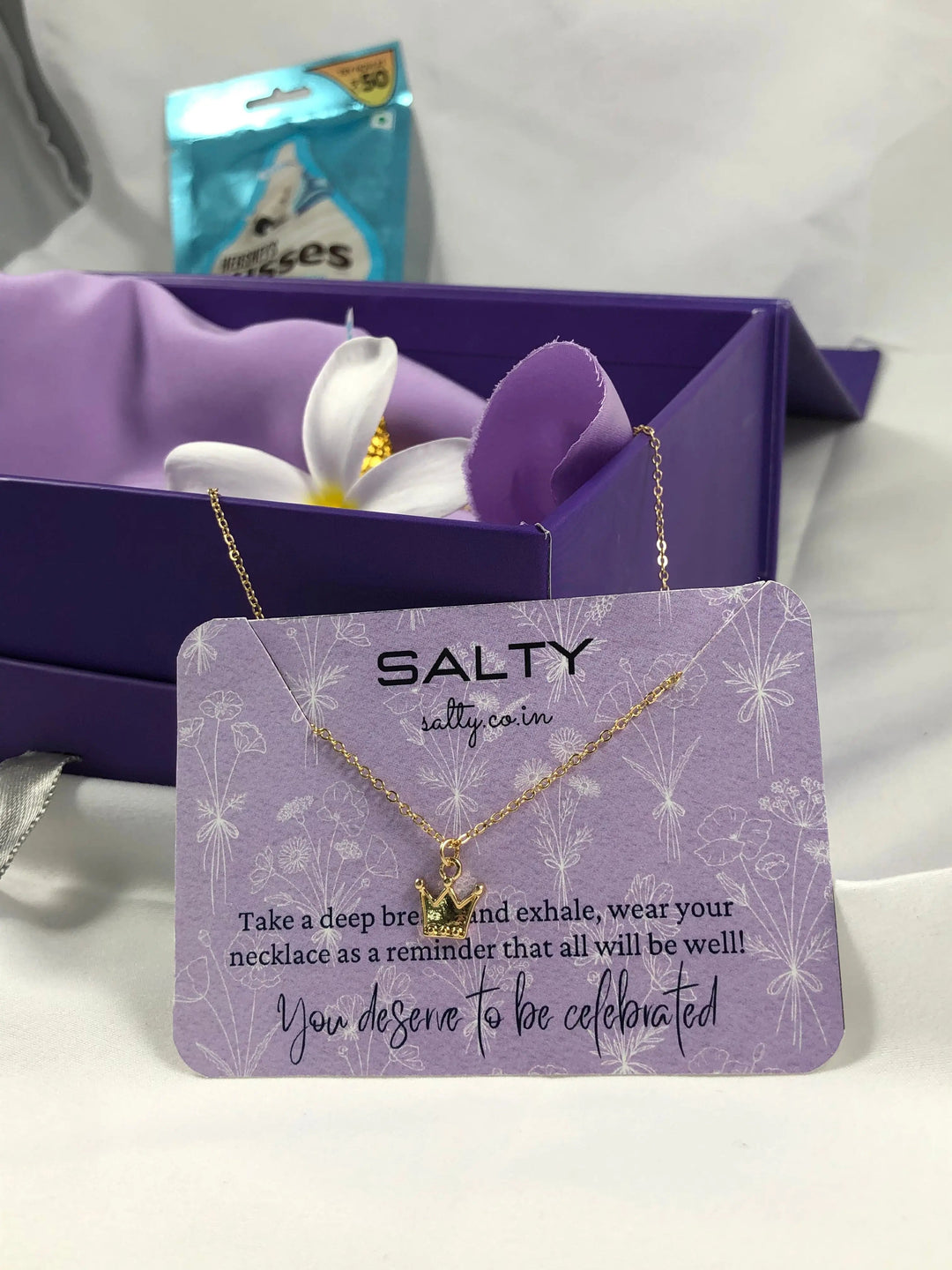 King's Crown Charm Necklace - Gold - Salty Accessories