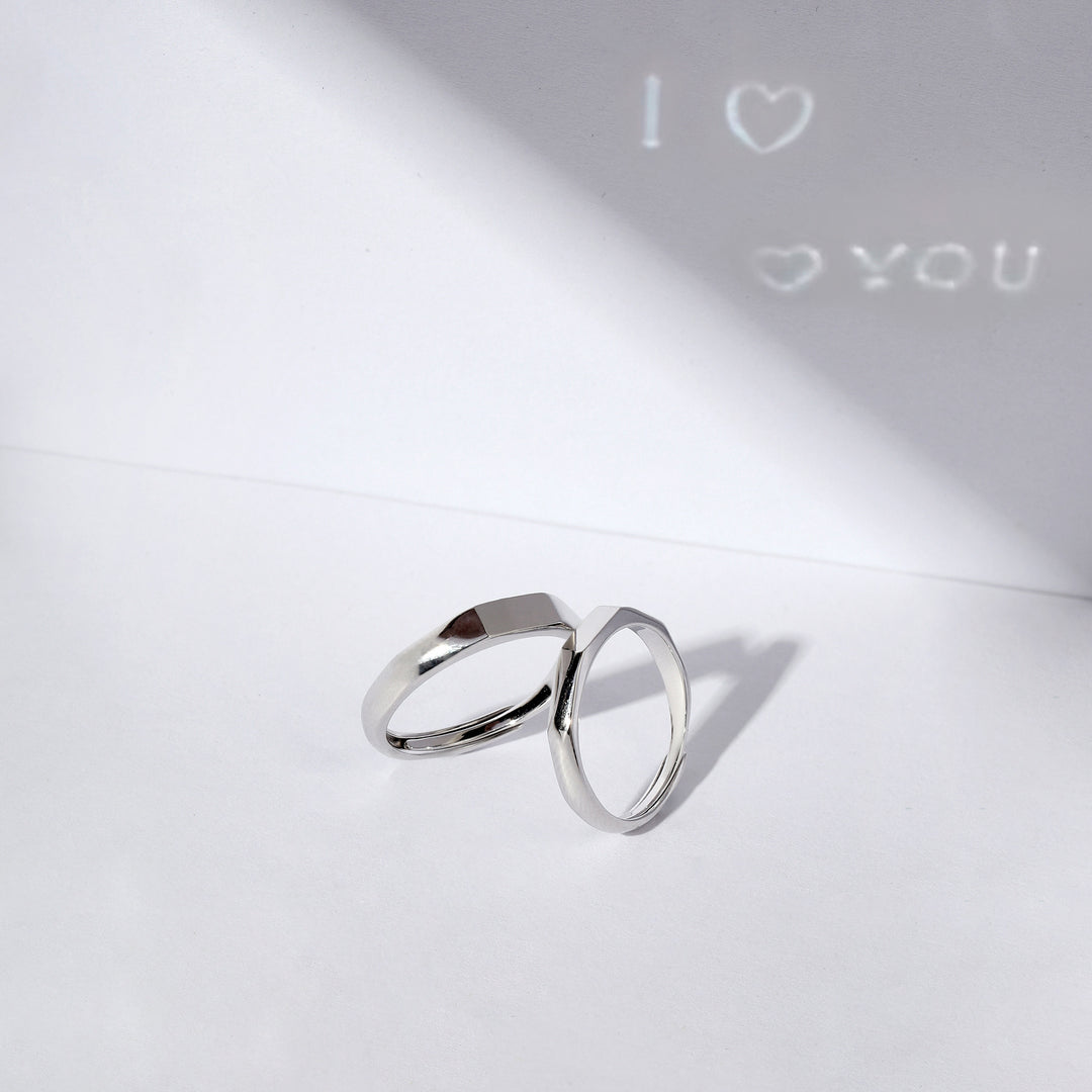 Couple's Sunlight Message Ring