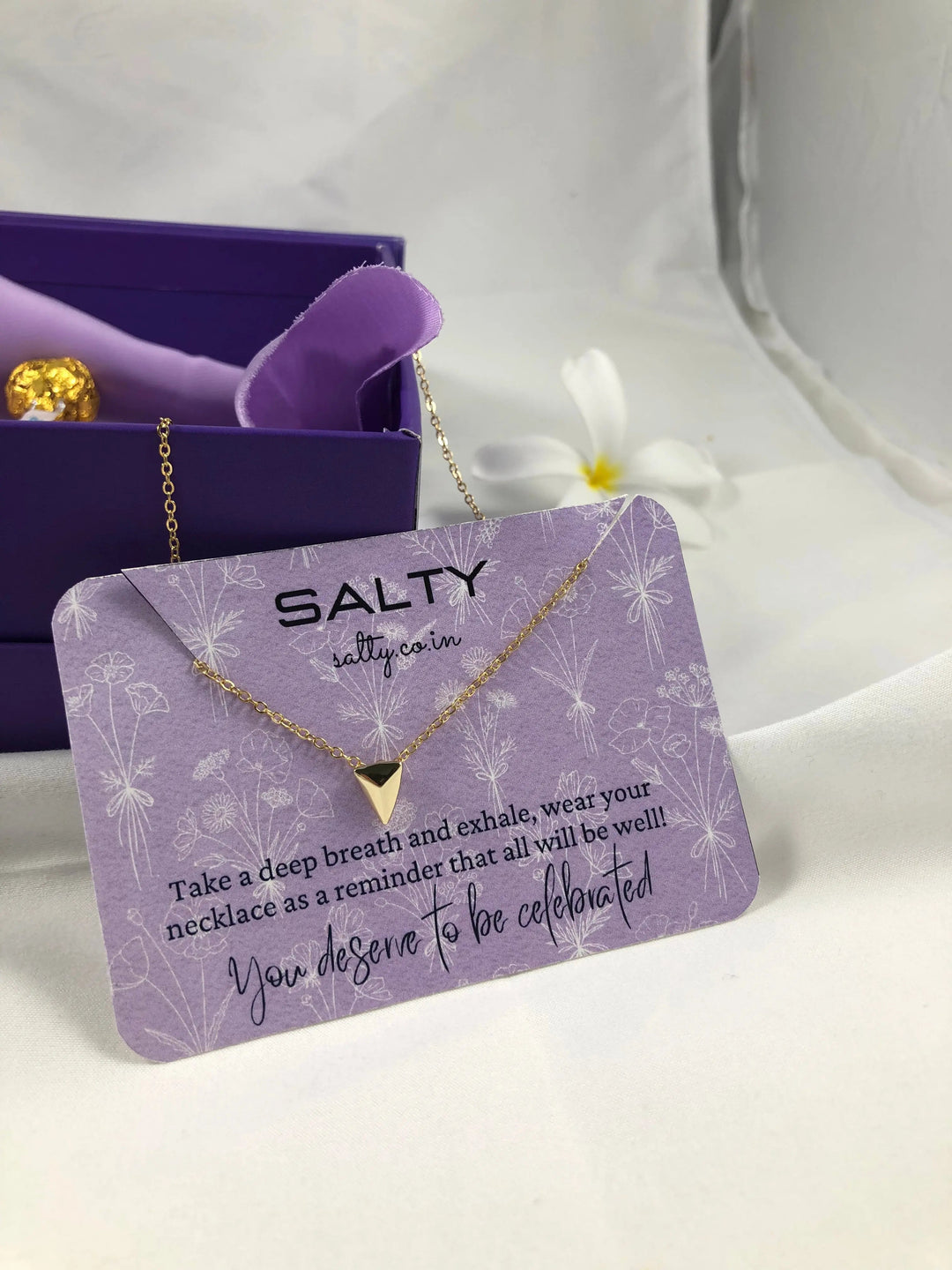 Arrow Charm Necklace - Gold - Salty Accessories