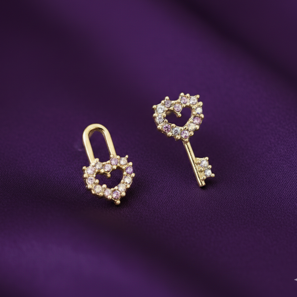 Romantic Lock & Key Earrings