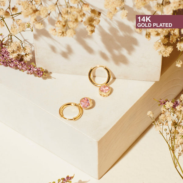 Blush Pink Diamond Earrings