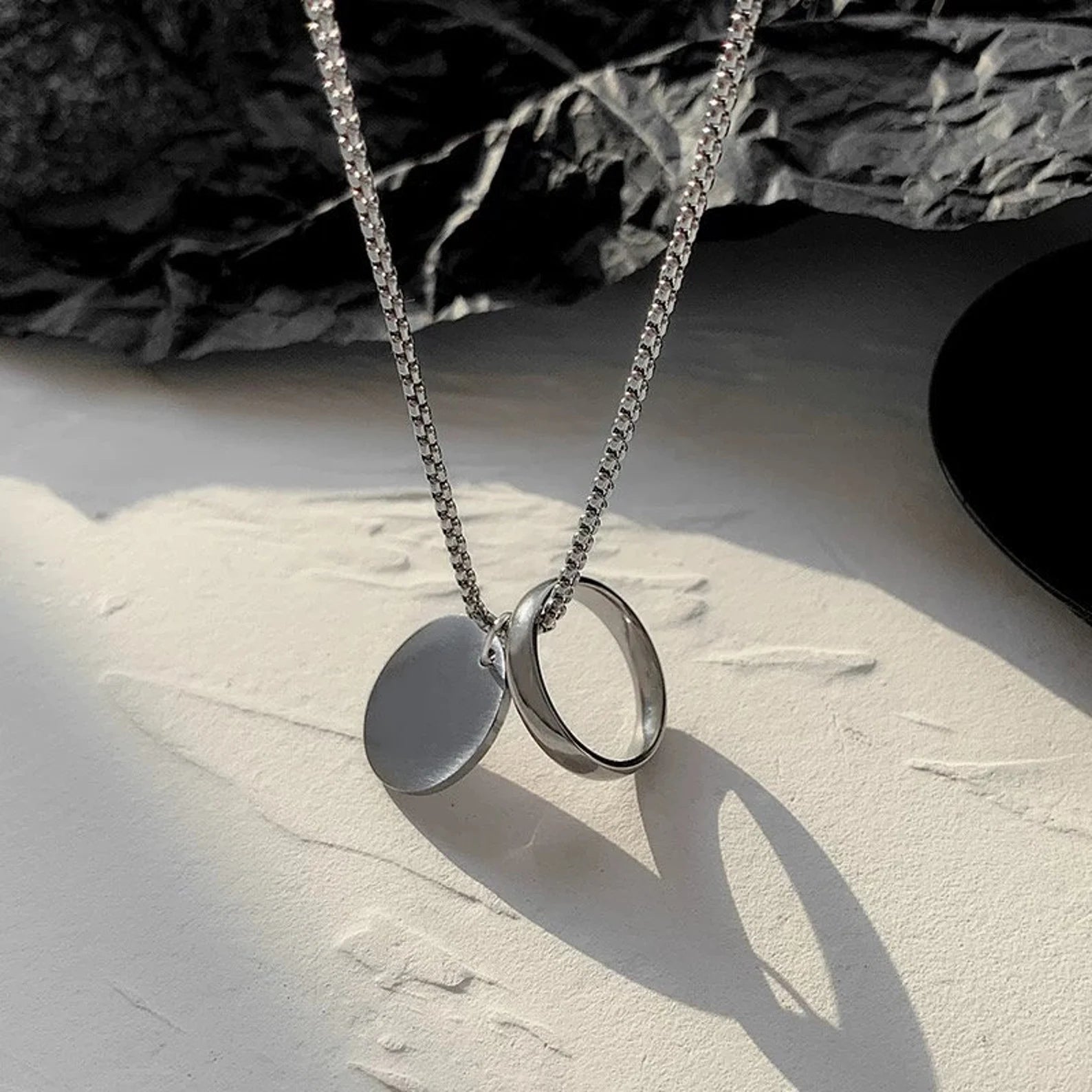 Stainless Steel Chain Necklace Choker with O-Ring Clip