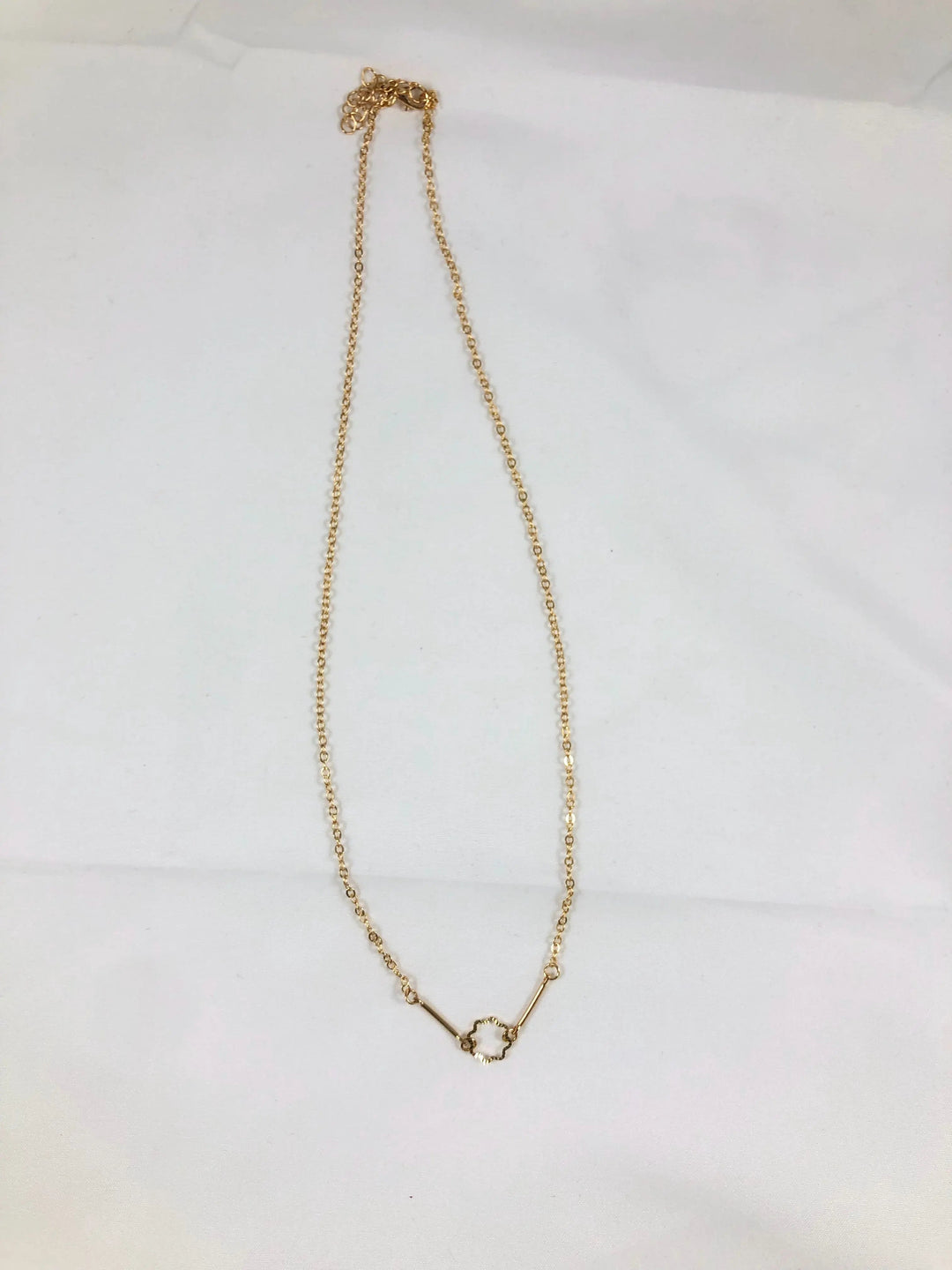 Rosette Charm Necklace - Gold - Salty Accessories