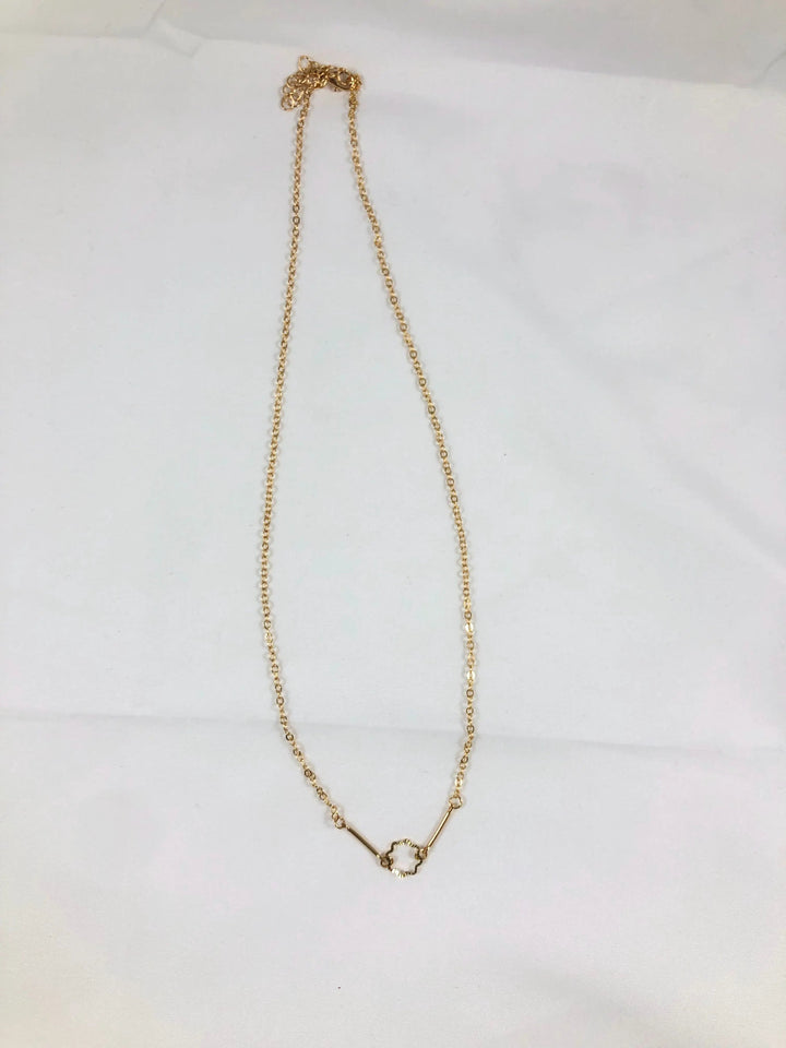 Rosette Charm Necklace - Gold - Salty Accessories