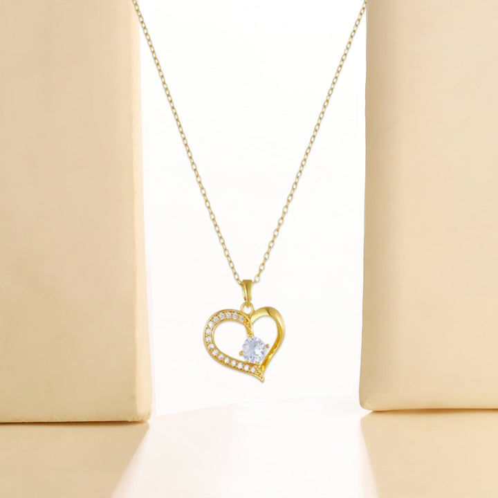 Amour Pendant Golden Necklace