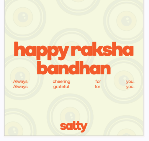 Salty Happy Rakshabandhan Card 2026