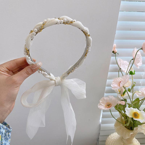 Pearl Bow Hair Band