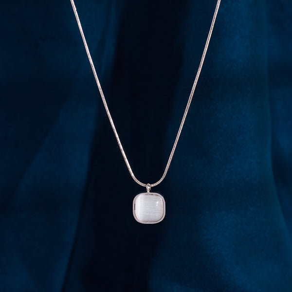 Enchanted White Gem Silver Necklace