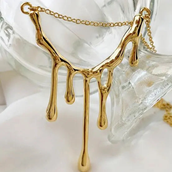 Gold Honey Melt Necklace - Salty Accessories