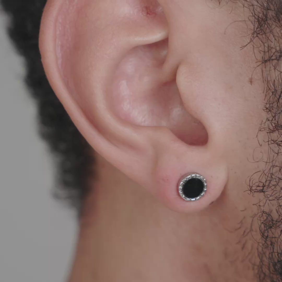 Black Beaten Studs