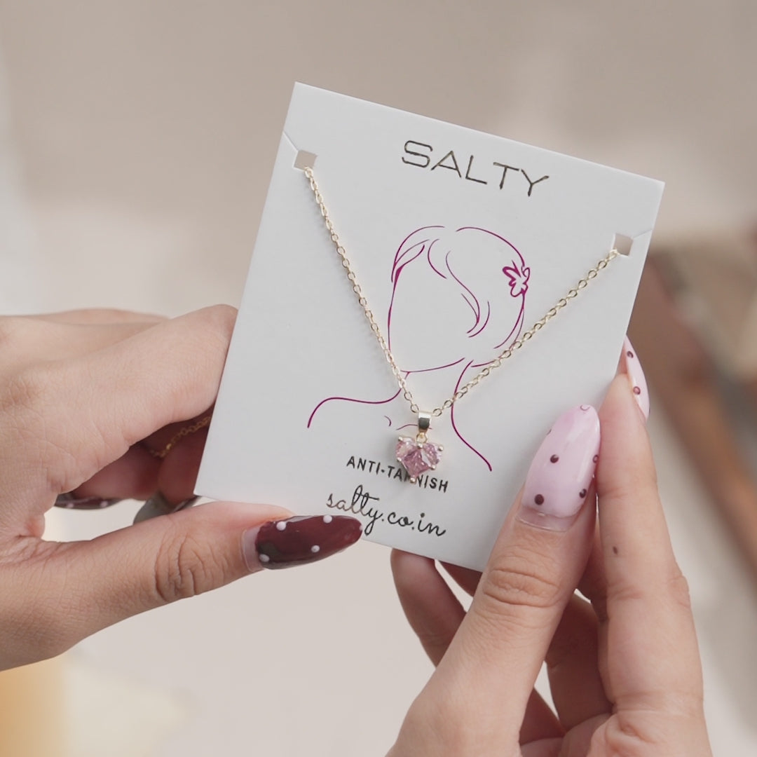 Pink Heart Radiance Necklace