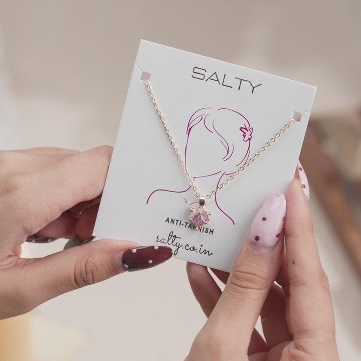 Pink Heart Radiance Necklace