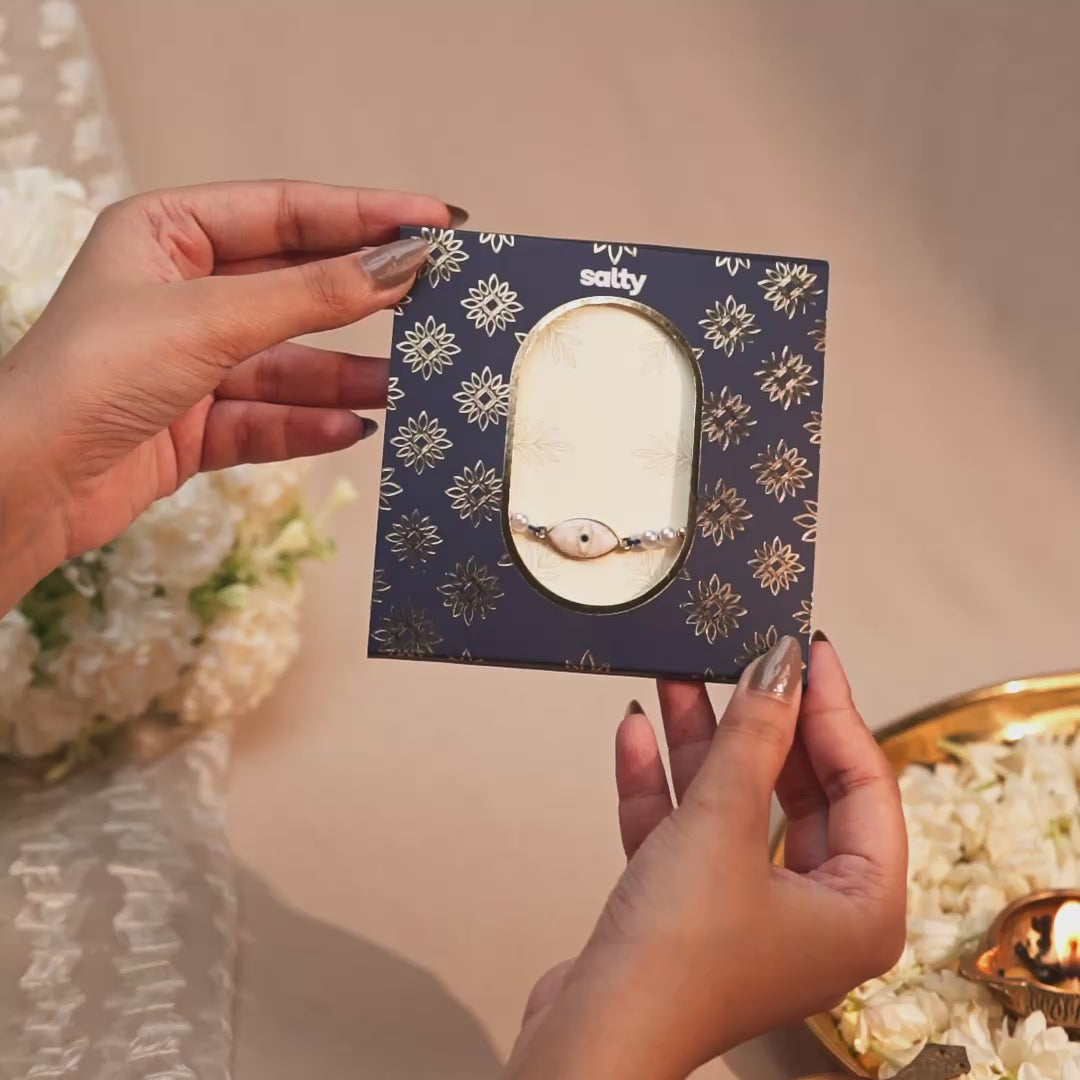 Shubh Nazar Pearl Talisman Rakhi for Bhaiya