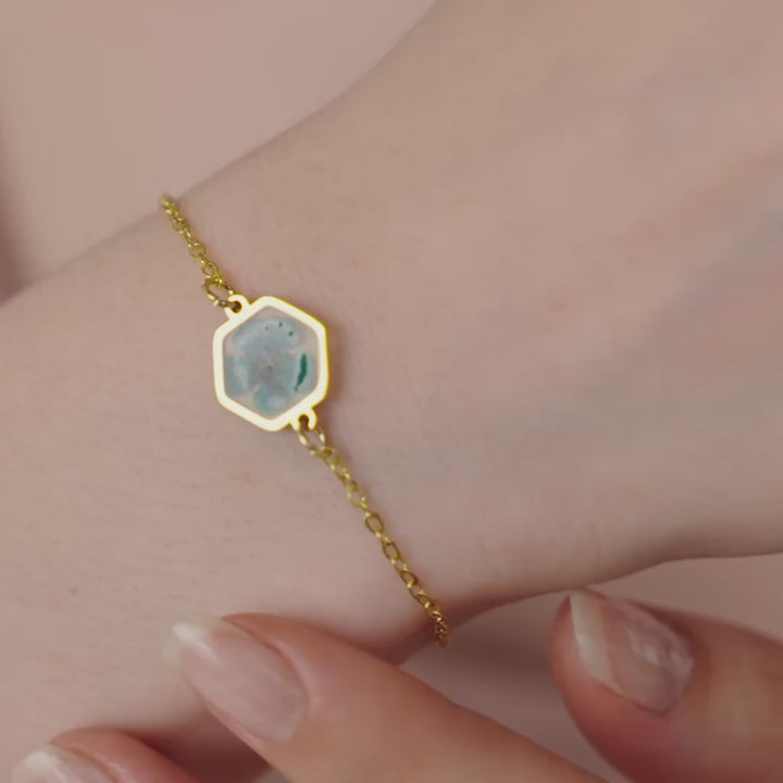 Aurora Resin Gold Bracelet