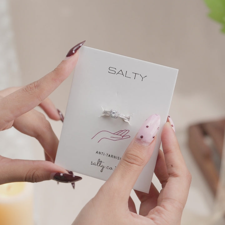 Zale Solitaire Silver Ring