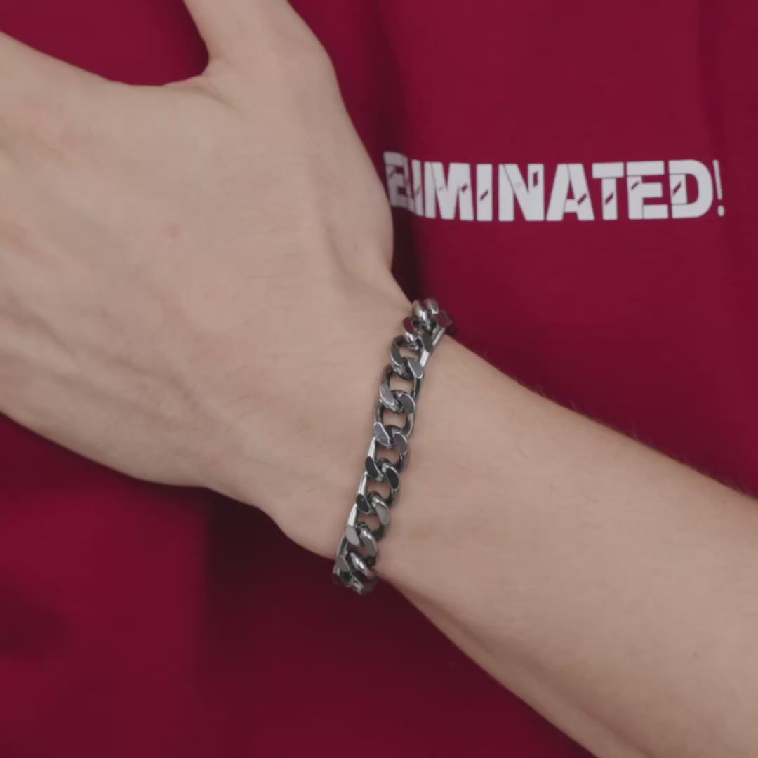 Hades Classic Silver Thick Bracelet