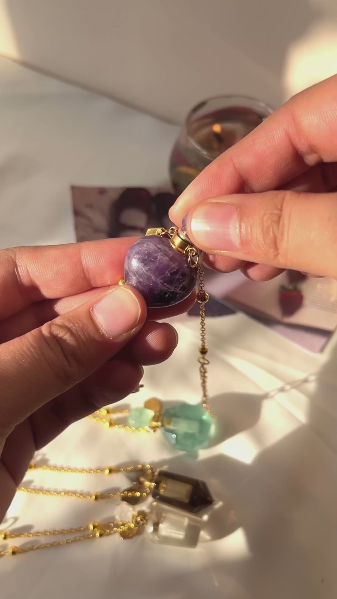 Sugilite Perfume Bottle Charm