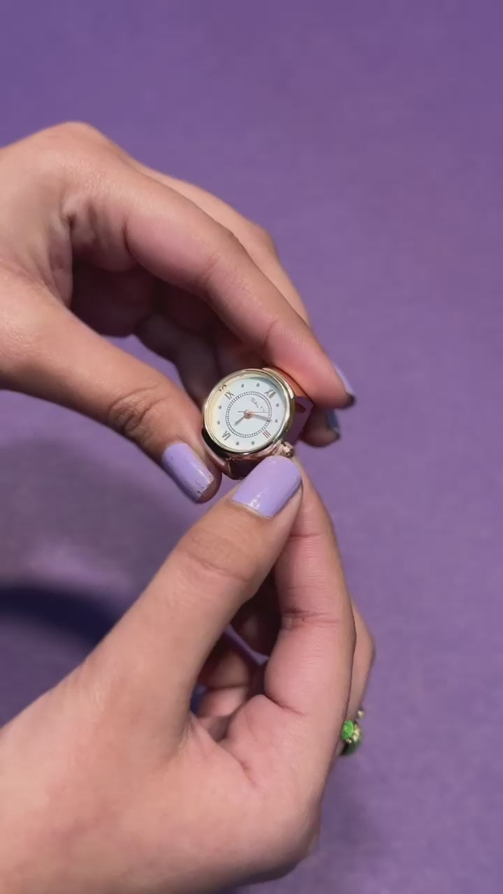 Girl Boss Salty Watch Ring - Silver