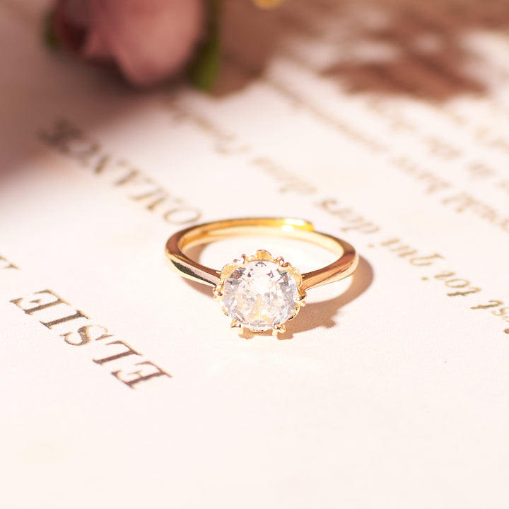 Timeless Gold-Tone Engagement Ring