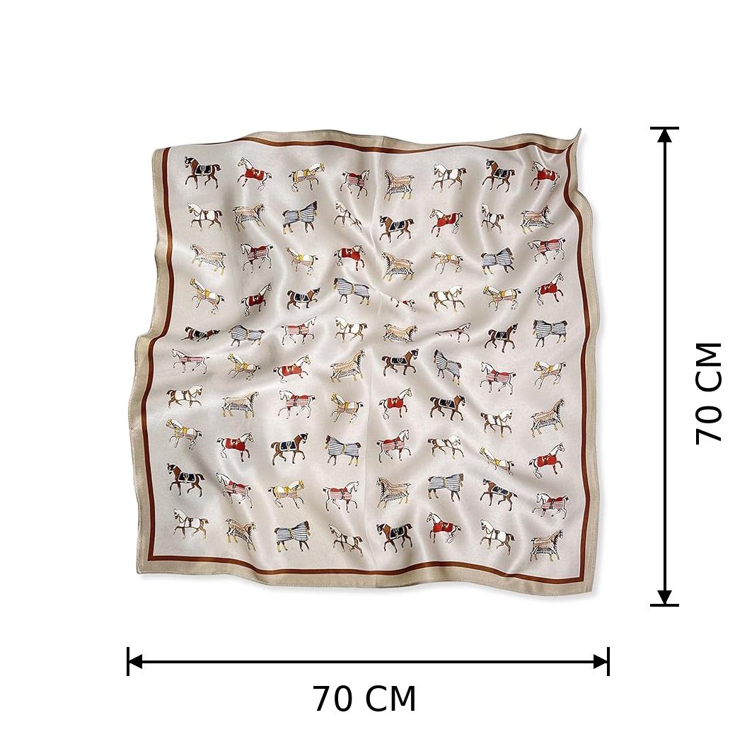 Equestrian Elegance Satin Scarf