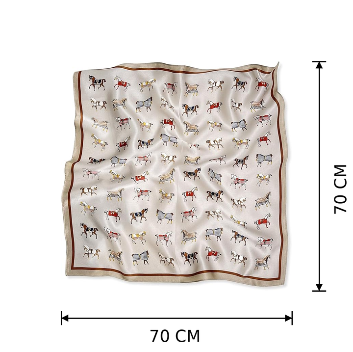 Equestrian Elegance Satin Scarf