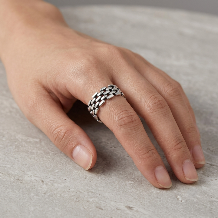 Scrambler Silver Ring