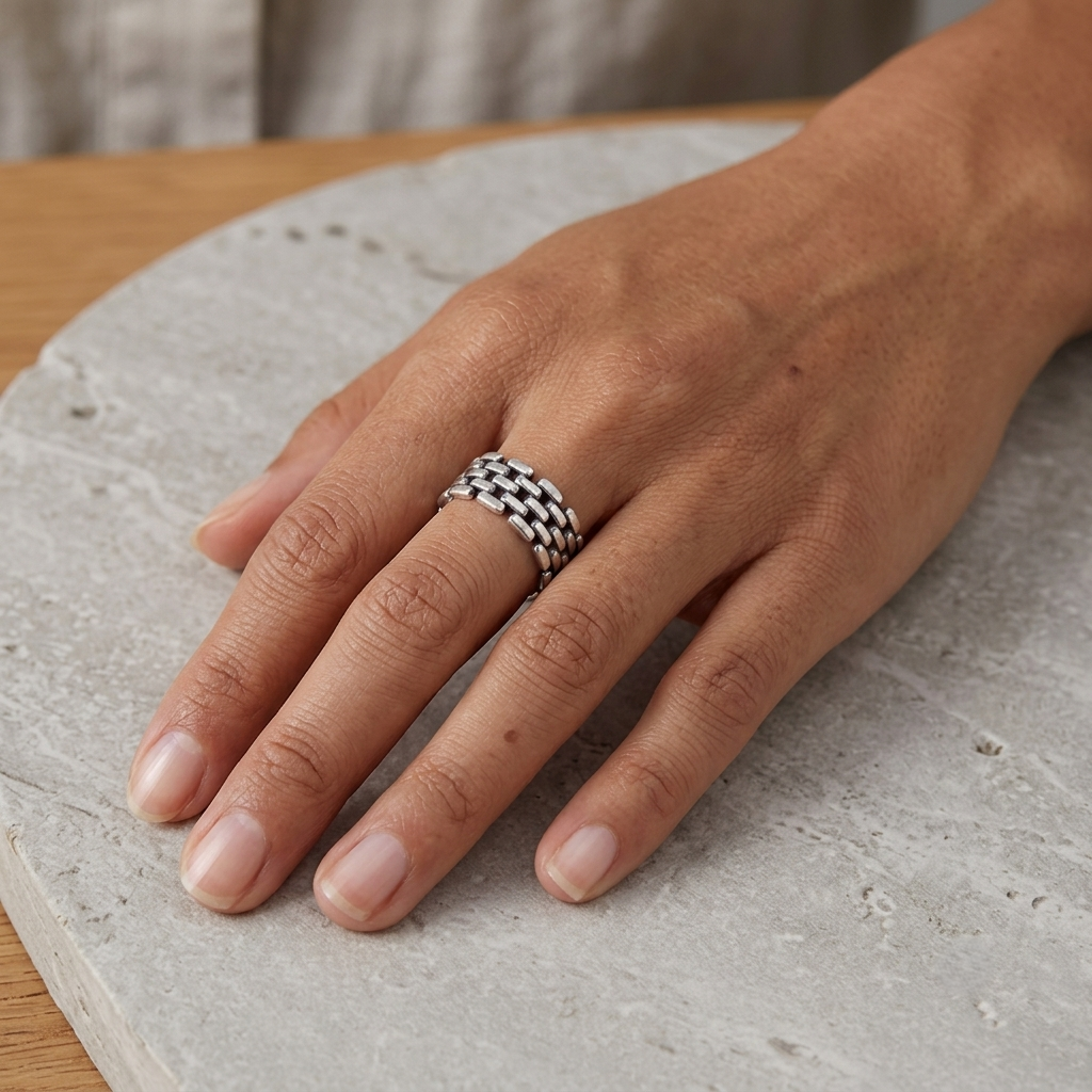 Scrambler Silver Ring