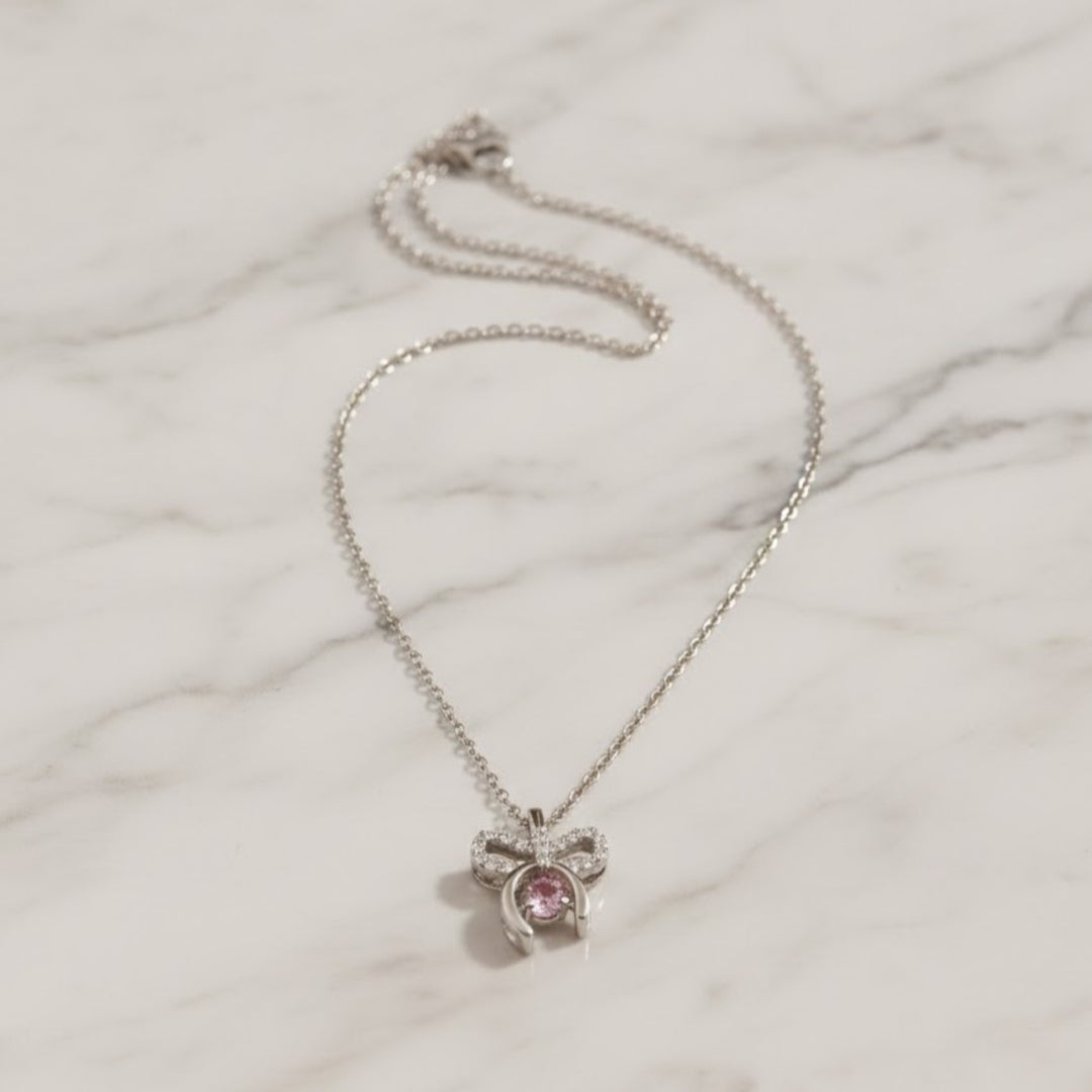 Luna Bow Charm Necklace