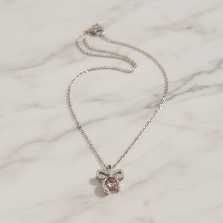 Luna Bow Charm Necklace