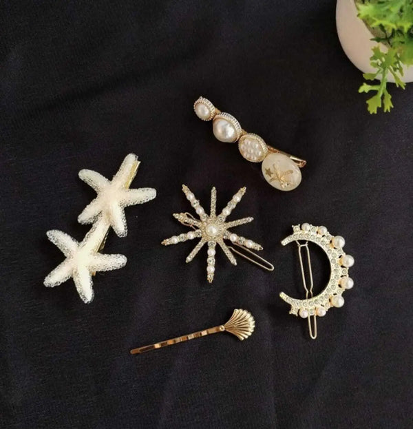 Set of 5 Beach Hair Pins