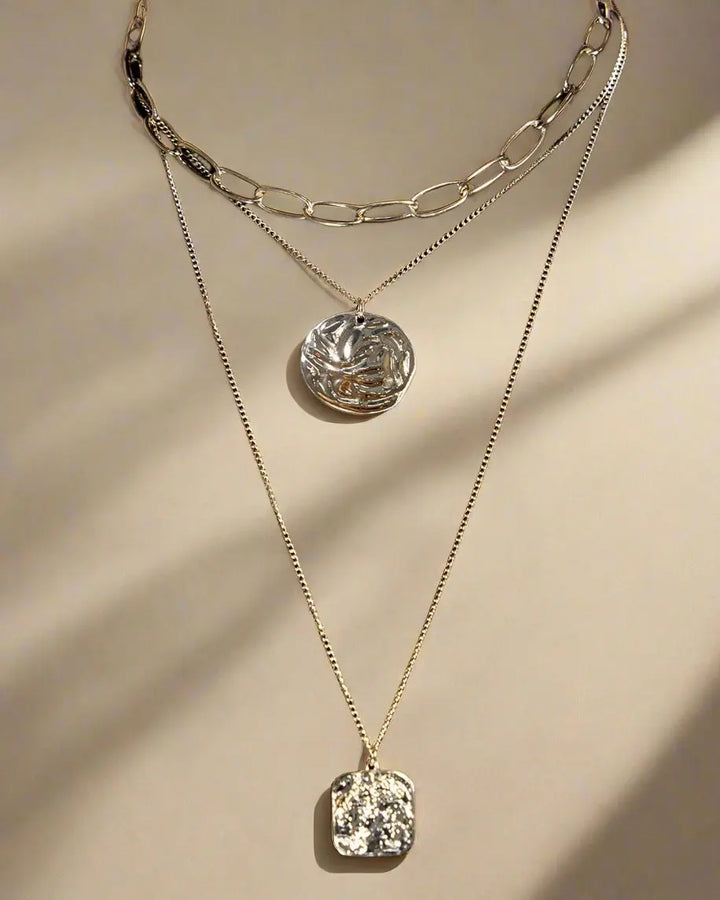 3 Layers Boho Faded Gold Chains