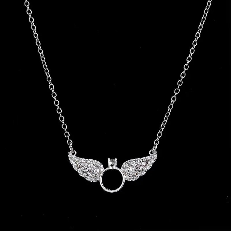 Angel Wings Necklace - Silver