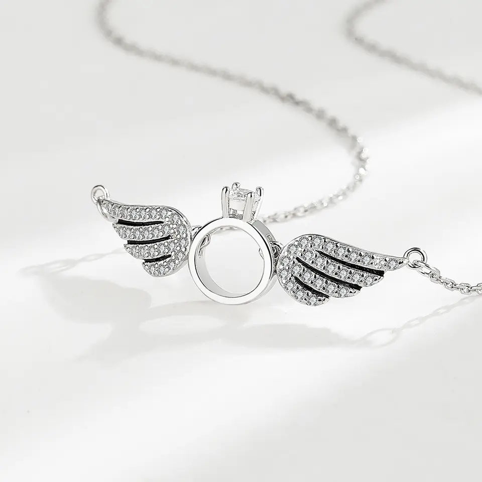 Buy Angle Wings Personalised Name Pendant - S35472 – SIA Jewellery