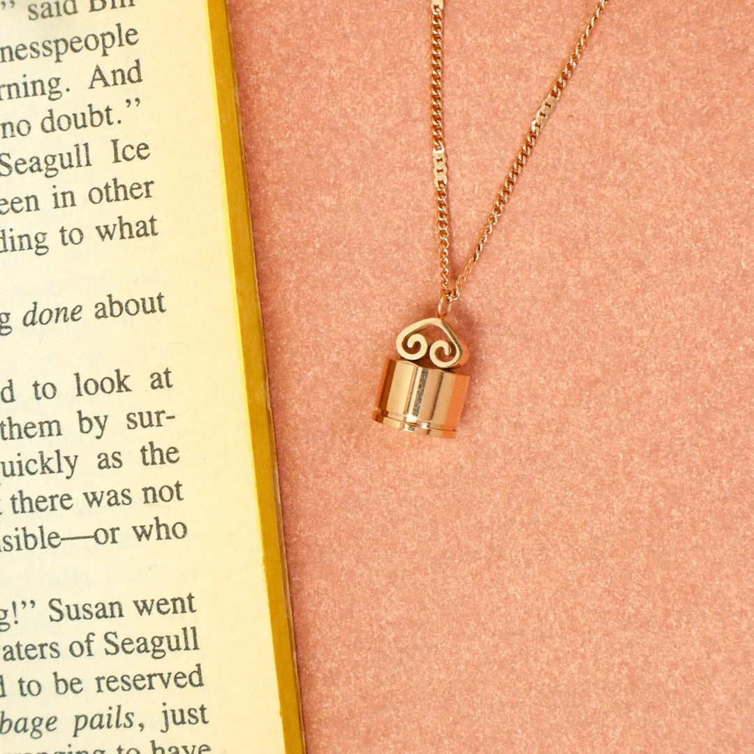 Antique Rose Gold Lock Necklace