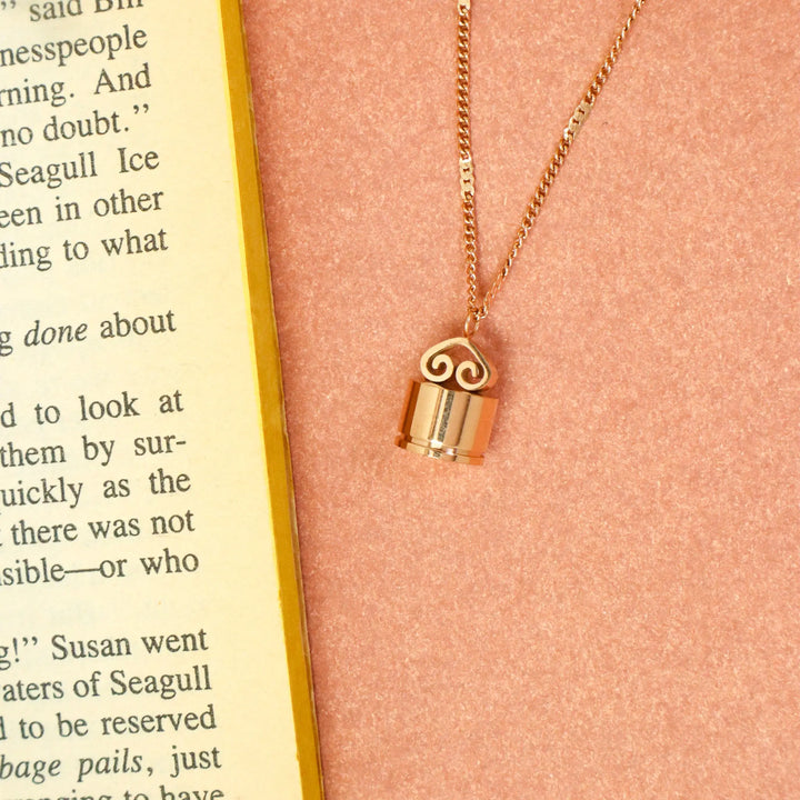 Antique Rose Gold Lock Necklace