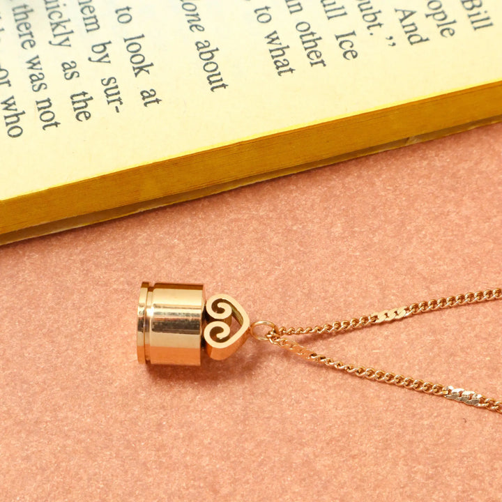 Antique Rose Gold Lock Necklace
