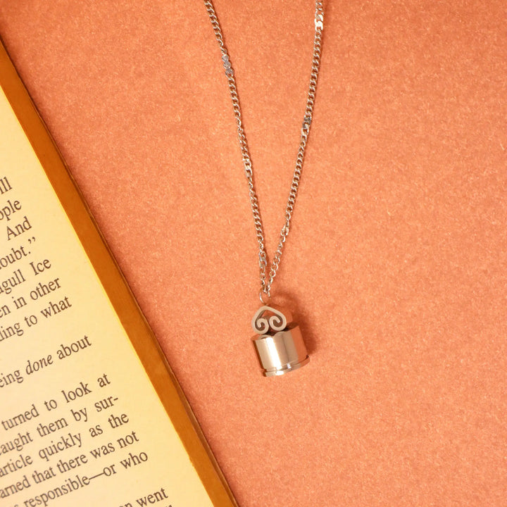 Antique Silver Lock Necklace