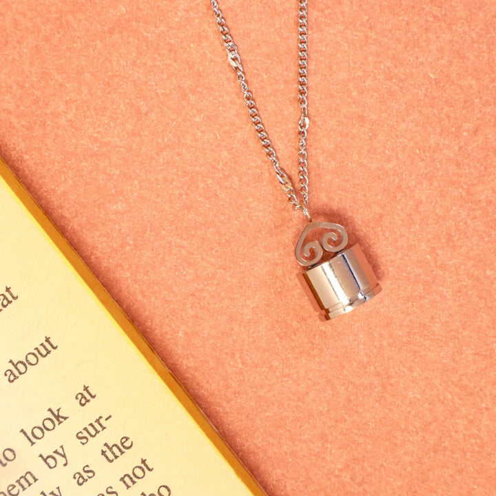 Antique Silver Lock Necklace