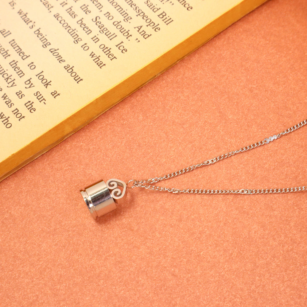 Antique Silver Lock Necklace