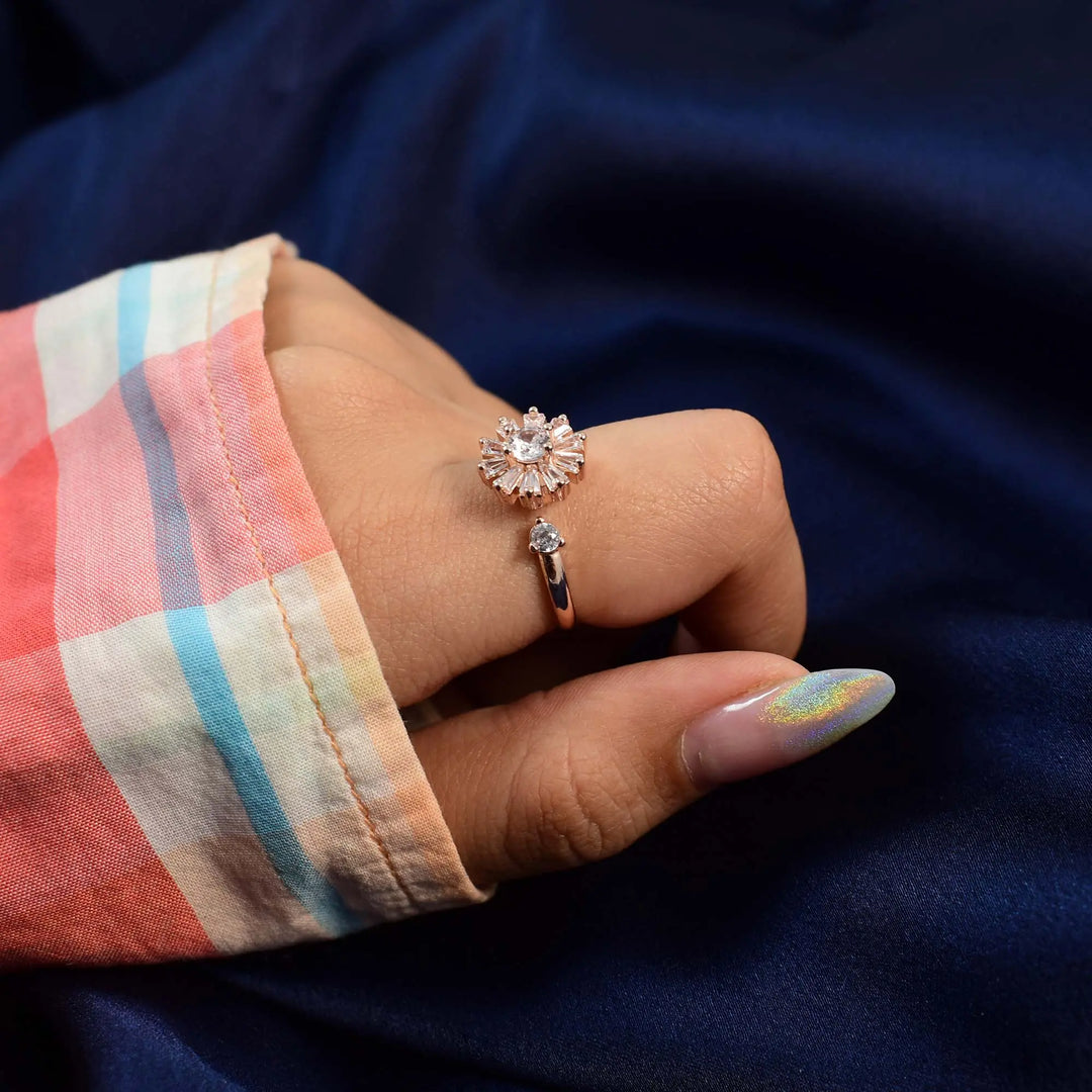 Aster Spinner Ring - Rose Gold