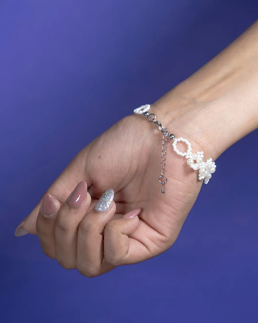 Pearl Beaded Charm Bracelet
