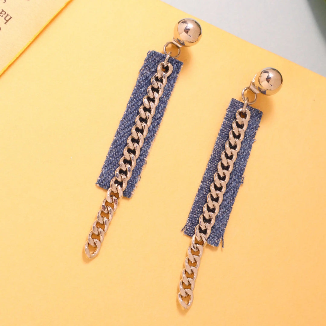 Badass Denim Earrings