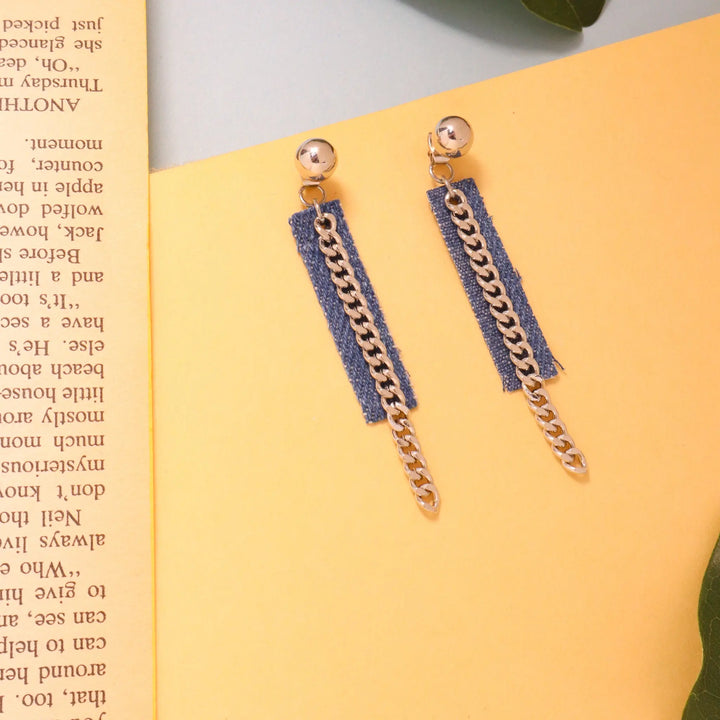 Badass Denim Earrings