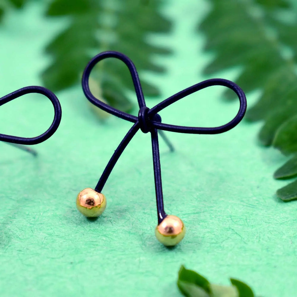 Black Bow Chic Earrings