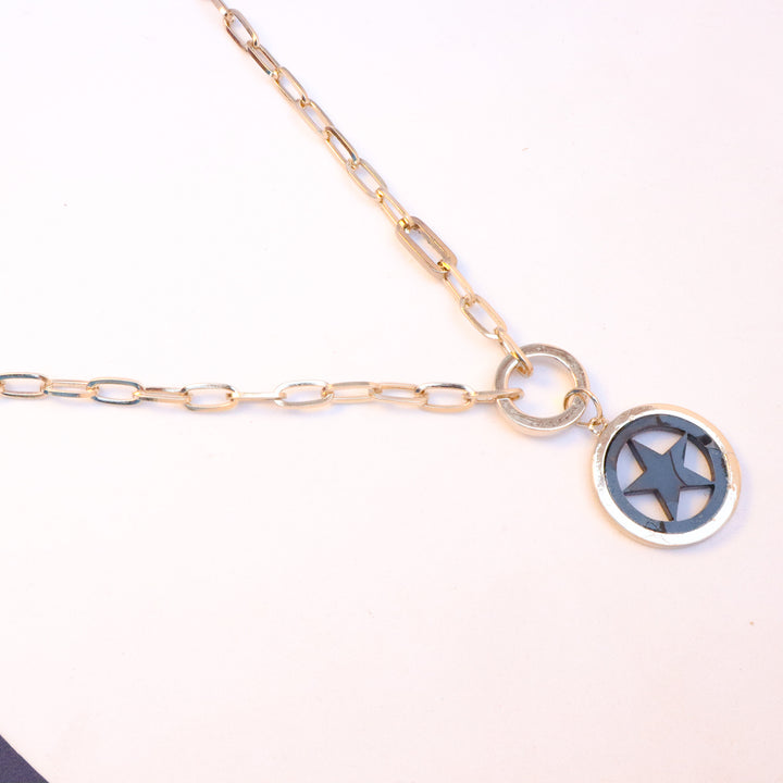 Black Star Chained Necklace