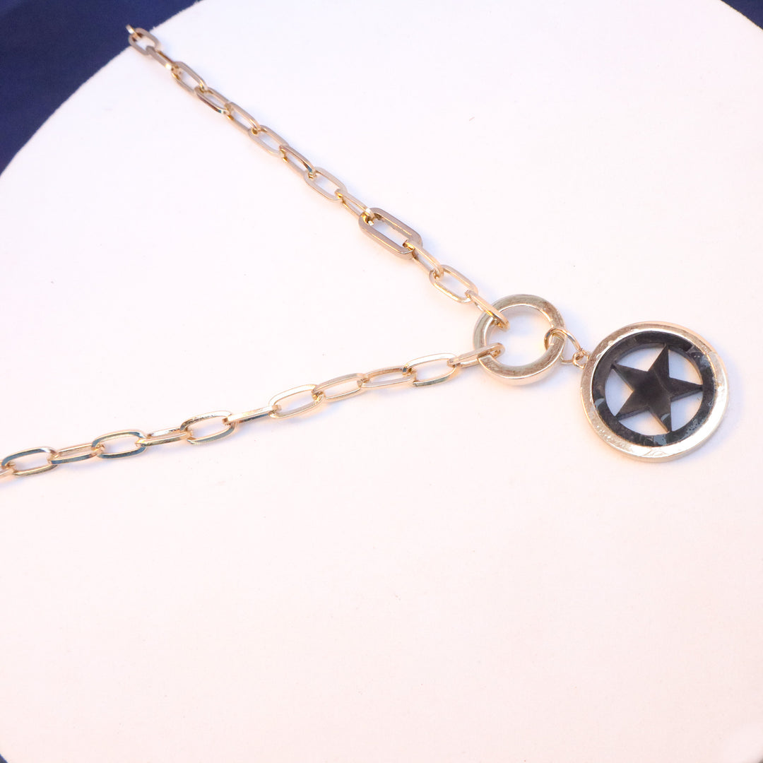 Black Star Chained Necklace